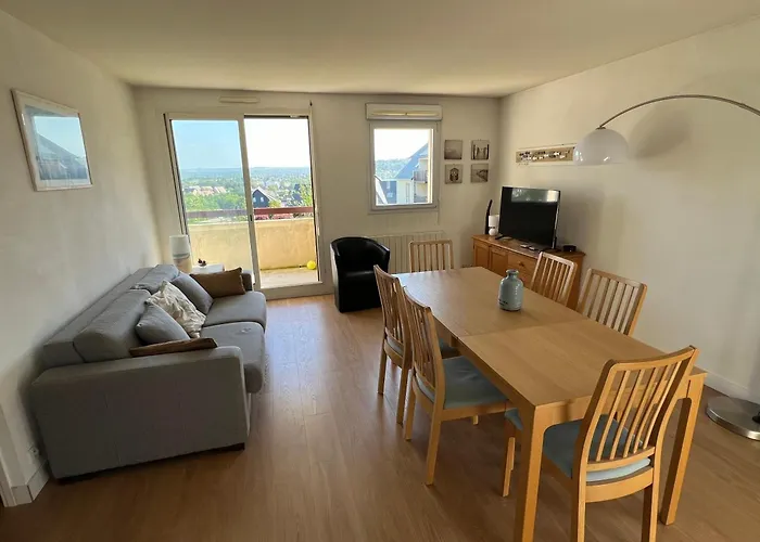 Domaine Du Coteau, Limite Trouville, Beau 3 Pieces Avec Parking Et Balcon Vue Lägenhet